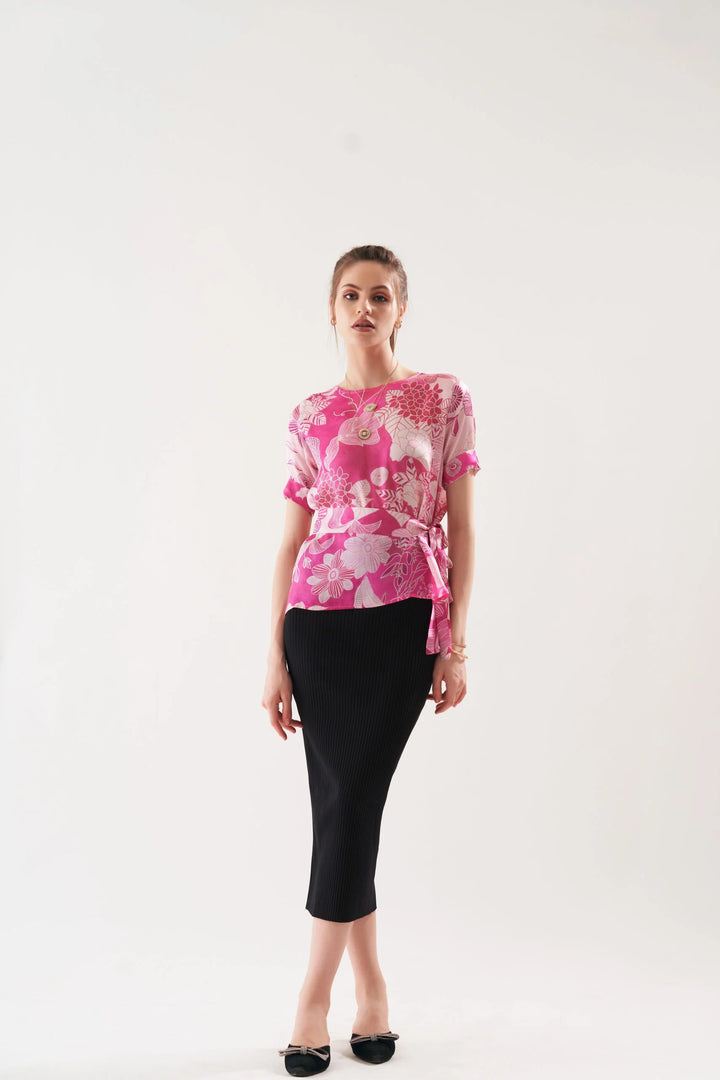 Flower Print Satin Top – The Rosetta - BoonsnPerkks